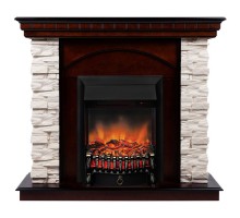 RealFlame Электрокамин Elford AO античный дуб с очагом Fobos Lux Black RC
