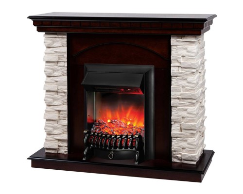 RealFlame Электрокамин Elford AO античный дуб с очагом Fobos Lux Black RC
