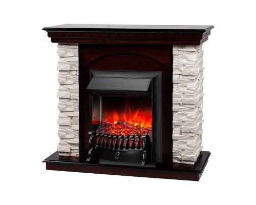RealFlame Электрокамин Elford AO античный дуб с очагом Fobos Lux Black