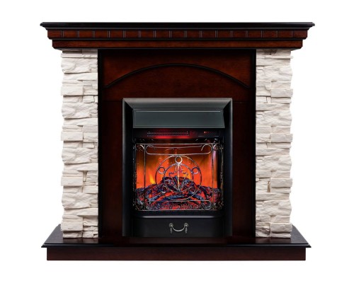 RealFlame Электрокамин Elford AO античный дуб с очагом Majestic Lux Black RC