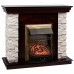 RealFlame Электрокамин Elford AO античный дуб с очагом Majestic Lux Brass