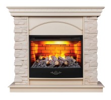 RealFlame Электрокамин Elford WT белый дуб с очагом 3D Firestar 25,5