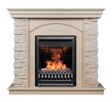 RealFlame Электрокамин Elford WT белый дуб с очагом 3D Oregan