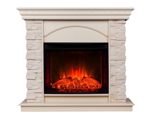 RealFlame Электрокамин Elford WT белый дуб с очагом Evrika 25,5 LED