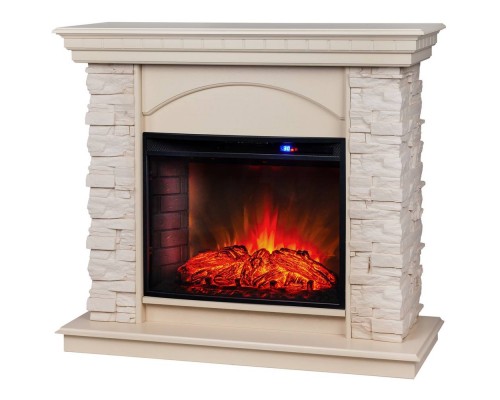 RealFlame Электрокамин Elford WT белый дуб с очагом Evrika 25,5 LED