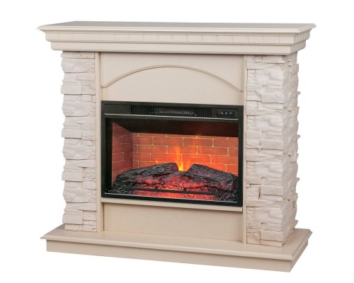 RealFlame Электрокамин Elford WT белый дуб с очагом Irvine 24