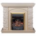 RealFlame Электрокамин Elford WT белый дуб с очагом Majestic Lux Brass