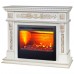 RealFlame Электрокамин Estella 25,5/26 WT белый дуб с золотой патиной с очагом 3D Helios 26