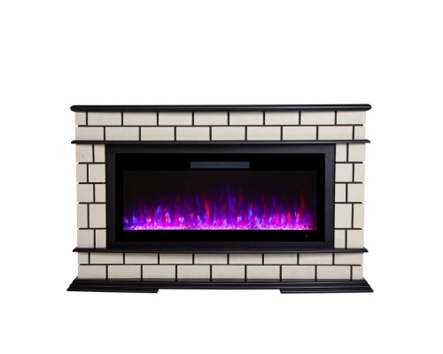 RealFlame Электрокамин Fiero 42 AO античный дуб c Diamond 42, с муляжом дров и кристаллами