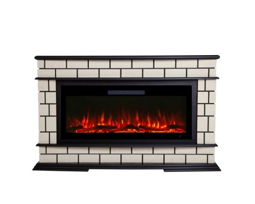 RealFlame Электрокамин Fiero 42 AO античный дуб c Diamond 42, с муляжом дров и кристаллами