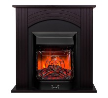 RealFlame Электрокамин Hanna DN орех с очагом Majestic Lux Black