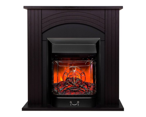 RealFlame Электрокамин Hanna DN орех с очагом Majestic Lux Black