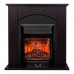 RealFlame Электрокамин Hanna DN орех с очагом Majestic Lux Black