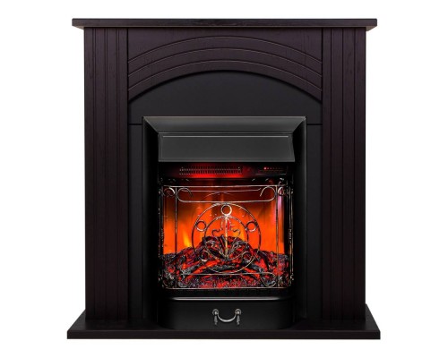 RealFlame Электрокамин Hanna DN орех с очагом Majestic Lux Black RC