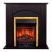 RealFlame Электрокамин Hanna STD DN орех с очагом Majestic Lux Brass