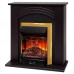 RealFlame Электрокамин Hanna STD DN орех с очагом Majestic Lux Brass