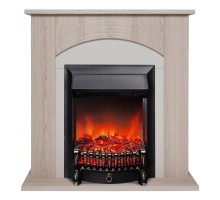 RealFlame Электрокамин Hanna STD LO светлый дуб с очагом Fobos Lux Black