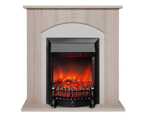 RealFlame Электрокамин Hanna STD LO светлый дуб с очагом Fobos Lux Black RC