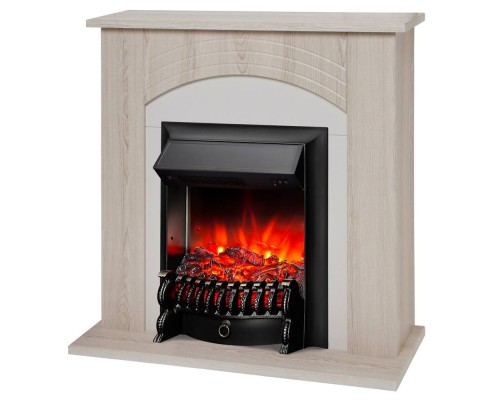 RealFlame Электрокамин Hanna STD LO светлый дуб с очагом Fobos Lux Black