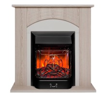 RealFlame Электрокамин Hanna STD LO светлый дуб с очагом Majestic Lux Black