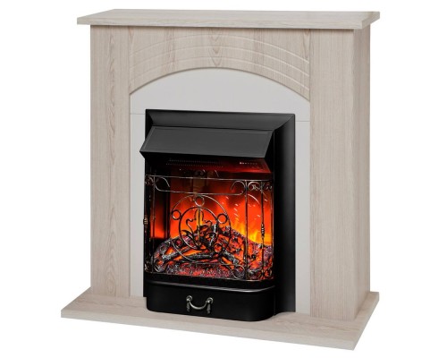 RealFlame Электрокамин Hanna STD LO светлый дуб с очагом Majestic Lux Black RC
