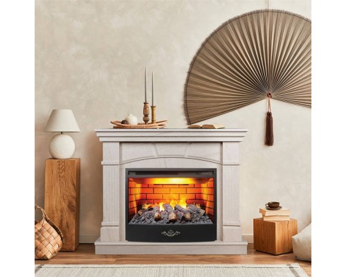 RealFlame Электрокамин History 25,5 WT цвет натуральный камень с очагом 3D Firestar 25,5