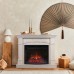 RealFlame Электрокамин History 25,5 WT цвет натуральный камень с очагом Evrika 25,5 LED
