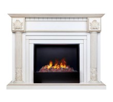 RealFlame Электрокамин Imperia 26/33 WT белый дуб с золотой патиной с очагом 3D Cassette 630