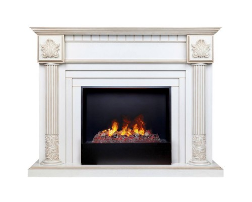 RealFlame Электрокамин Imperia 26/33 WT белый дуб с золотой патиной с очагом 3D Cassette 630