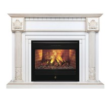 RealFlame Электрокамин Imperia 26/33 WT белый дуб с золотой патиной с очагом 3D Novara