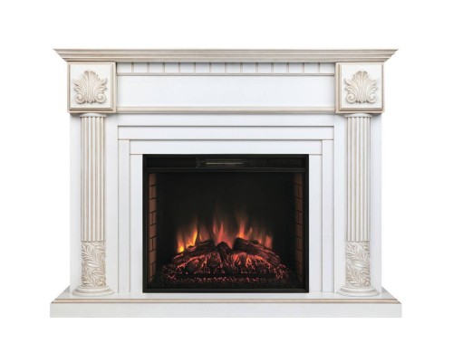 RealFlame Электрокамин Imperia 26/33 WT белый дуб с золотой патиной с очагом Epsilon 26 S IR RealFlame Электрокамин Imperia 26/33 WT белый дуб с золотой патиной с очагом Epsilon 26 S IR