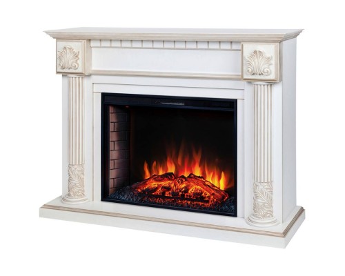 RealFlame Электрокамин Imperia 26/33 WT белый дуб с золотой патиной с очагом Epsilon 33