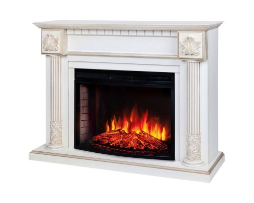 RealFlame Электрокамин Imperia 26/33 WT белый дуб с золотой патиной с очагом Firespace 33 S IR