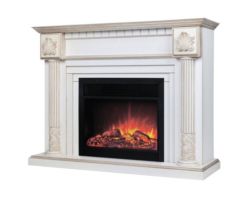 RealFlame Электрокамин Imperia 26/33 WT белый дуб с золотой патиной с очагом Moonblaze
