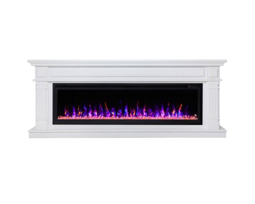 RealFlame Электрокамин Islandia 60 WT белый с очагом Saphir 60