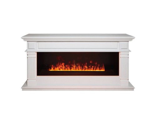 RealFlame Электрокамин Islandia CST1000 WT белый с очагом 3D Cassette 1000 Black Panel
