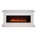 RealFlame Электрокамин Islandia CST1000 WT белый с очагом 3D Cassette 1000 Black Panel