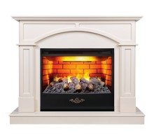 RealFlame Электрокамин Jacomo 25,5 WT крем с очагом 3D Firestar 25,5