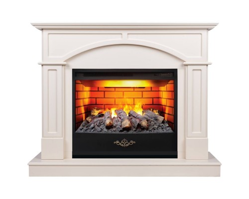 RealFlame Электрокамин Jacomo 25,5 WT крем с очагом 3D Firestar 25,5