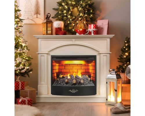 RealFlame Электрокамин Jacomo 25,5 WT крем с очагом 3D Firestar 25,5