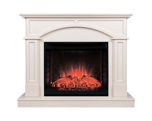RealFlame Электрокамин Jacomo 25,5 WT крем с очагом Evrika 25,5 LED