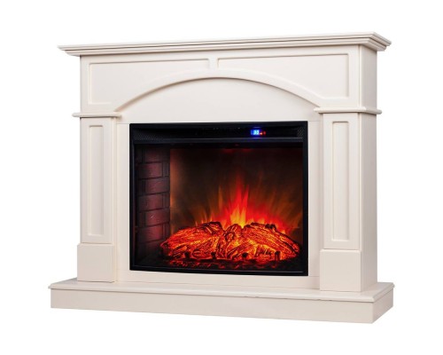 RealFlame Электрокамин Jacomo 25,5 WT крем с очагом Evrika 25,5 LED