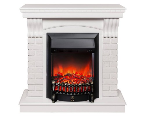 RealFlame Электрокамин Jazz WT белый с очагом Fobos Lux Black