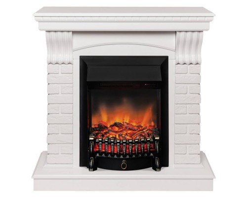 RealFlame Электрокамин Jazz WT белый с очагом Fobos Lux Black RC