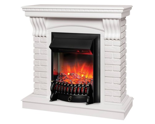 RealFlame Электрокамин Jazz WT белый с очагом Fobos Lux Black RC