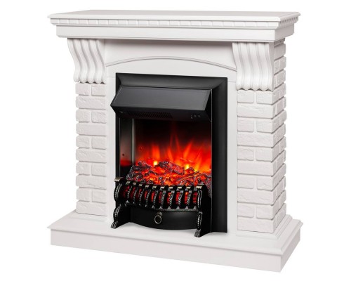 RealFlame Электрокамин Jazz WT белый с очагом Fobos Lux Black