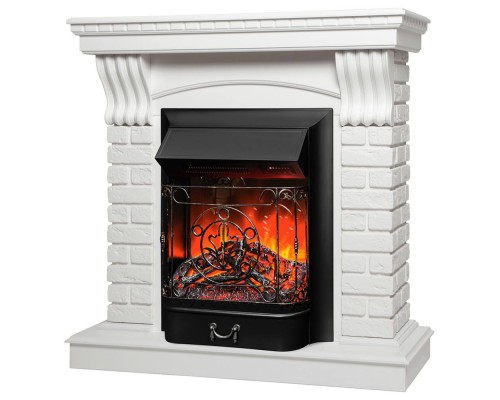 RealFlame Электрокамин Jazz WT белый с очагом Majestic Lux Black RC