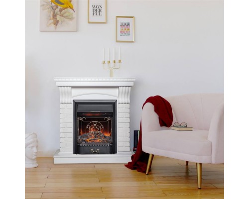 RealFlame Электрокамин Jazz WT белый с очагом Majestic Lux Black RC