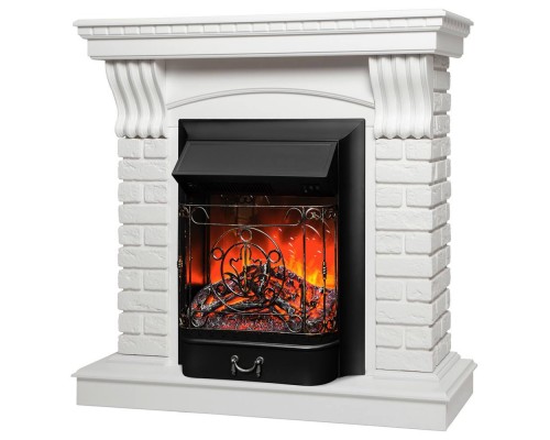 RealFlame Электрокамин Jazz WT белый с очагом Majestic Lux Black