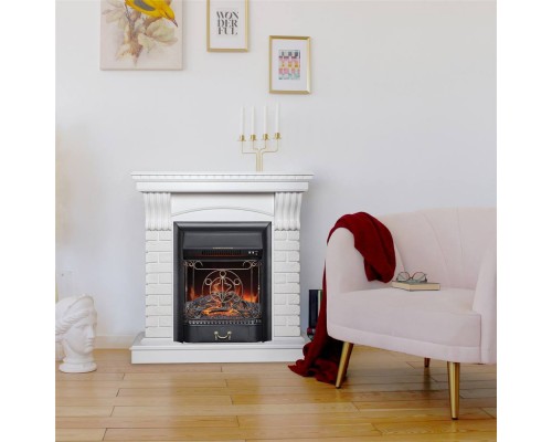 RealFlame Электрокамин Jazz WT белый с очагом Majestic Lux Black